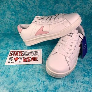Wilson X John Wooden Classic Women's Retro Low Top White Pink Leather Shoes